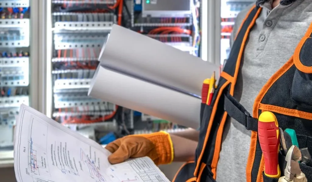 Instalador autorizado cumplimentando un boletín eléctrico CIE en Tenerife